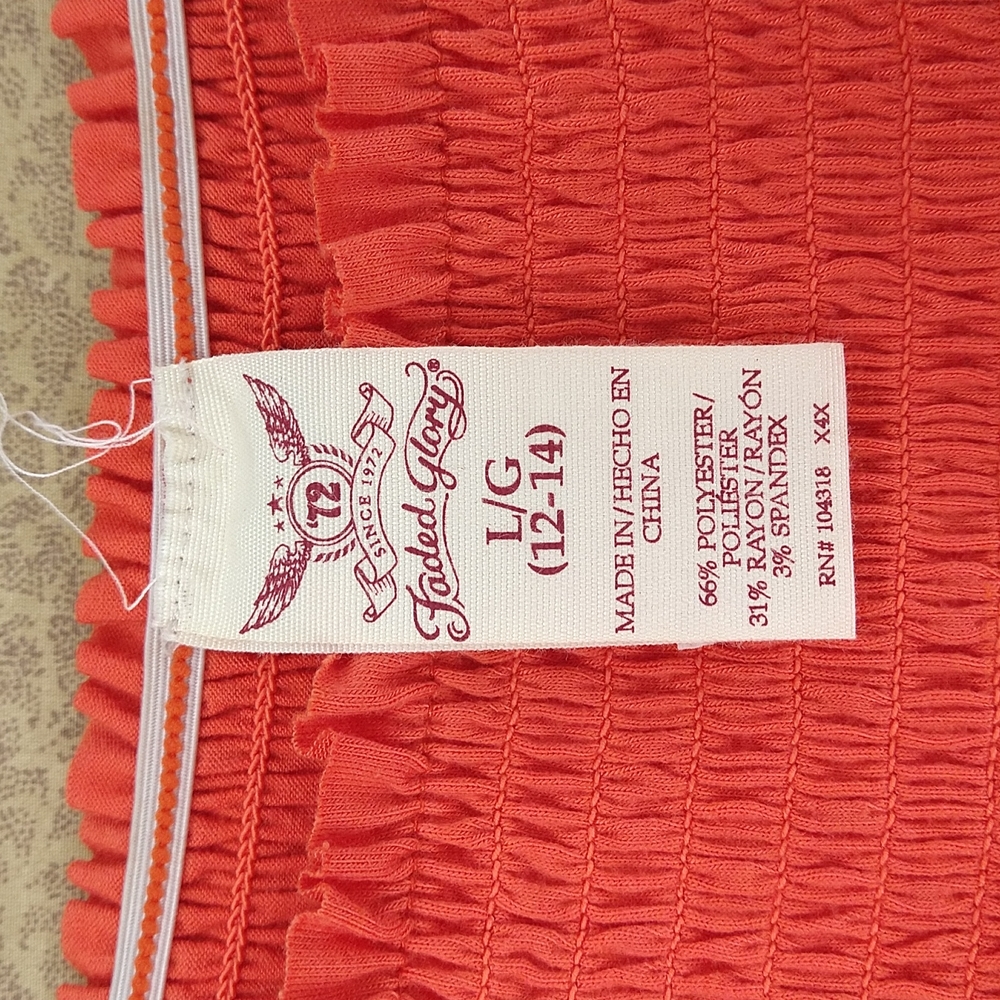 Women Orange Tube Dress Size:L (12-14) - Picture 2 of 7